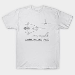 General Dynamics F-16XL (black) T-Shirt